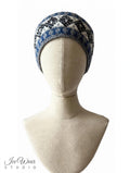 Blue White Black Diamond Icelandic Pattern Headband