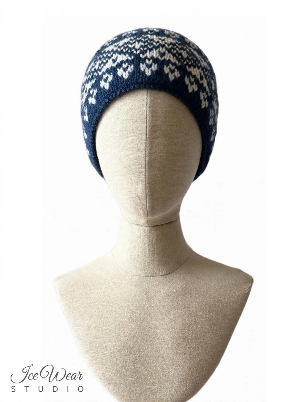Navy White Icelandic Pattern Headband