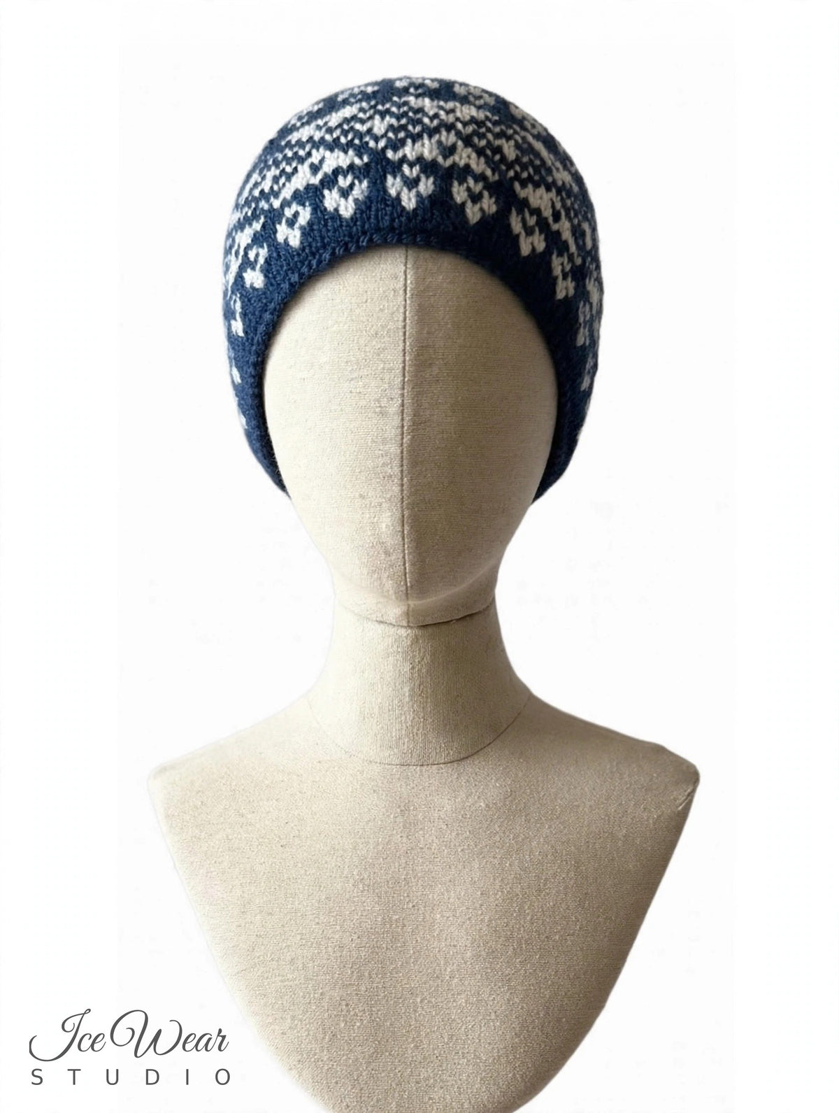 Navy White Icelandic Pattern Headband
