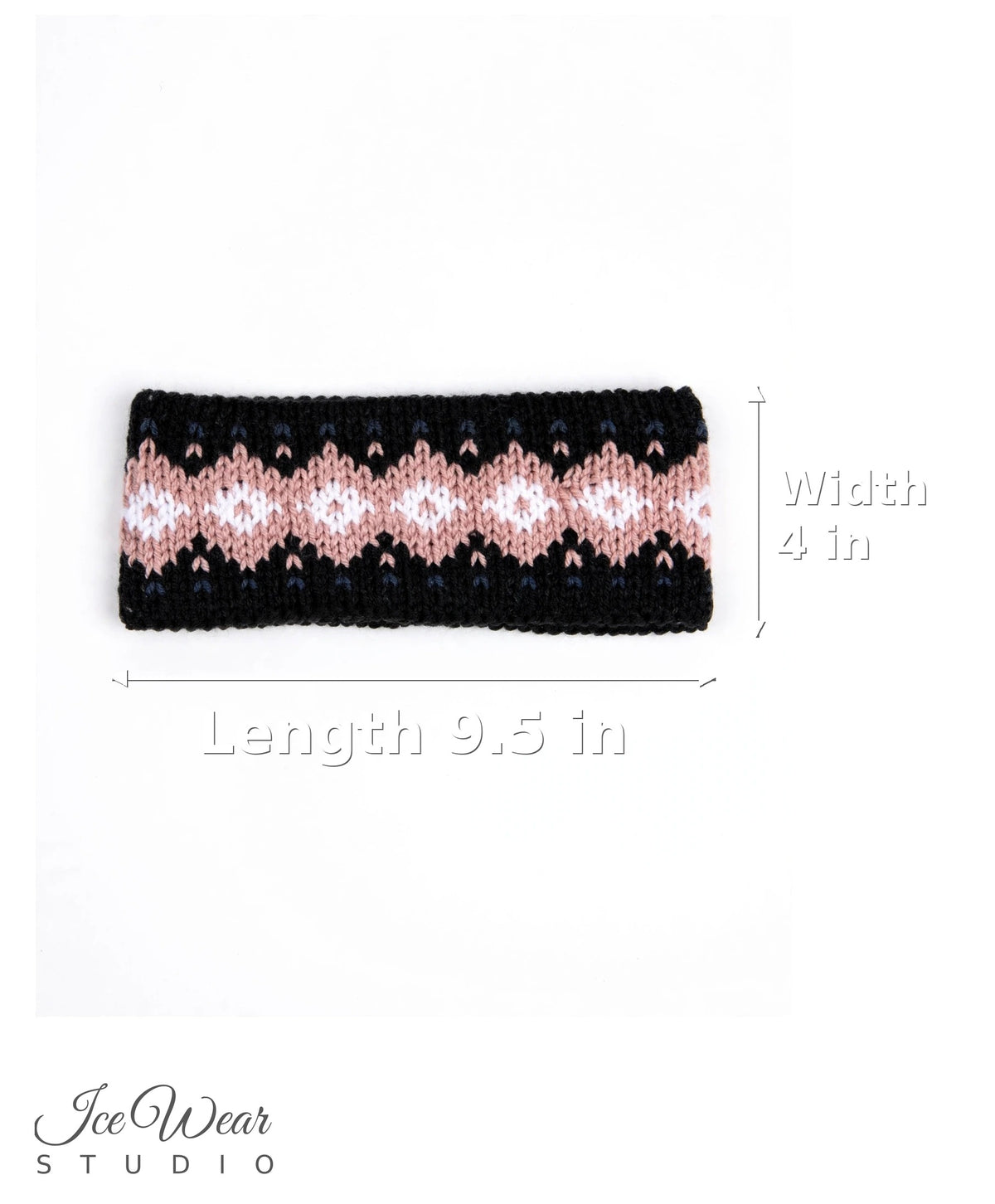 Black Pink Patterned Headband