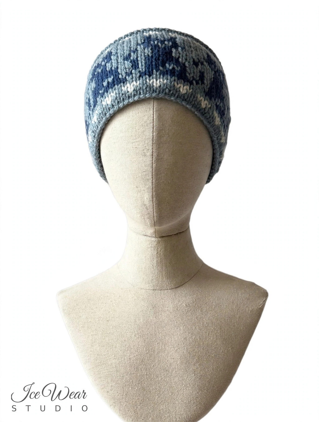 Gray Blue Navy Pattern Headband