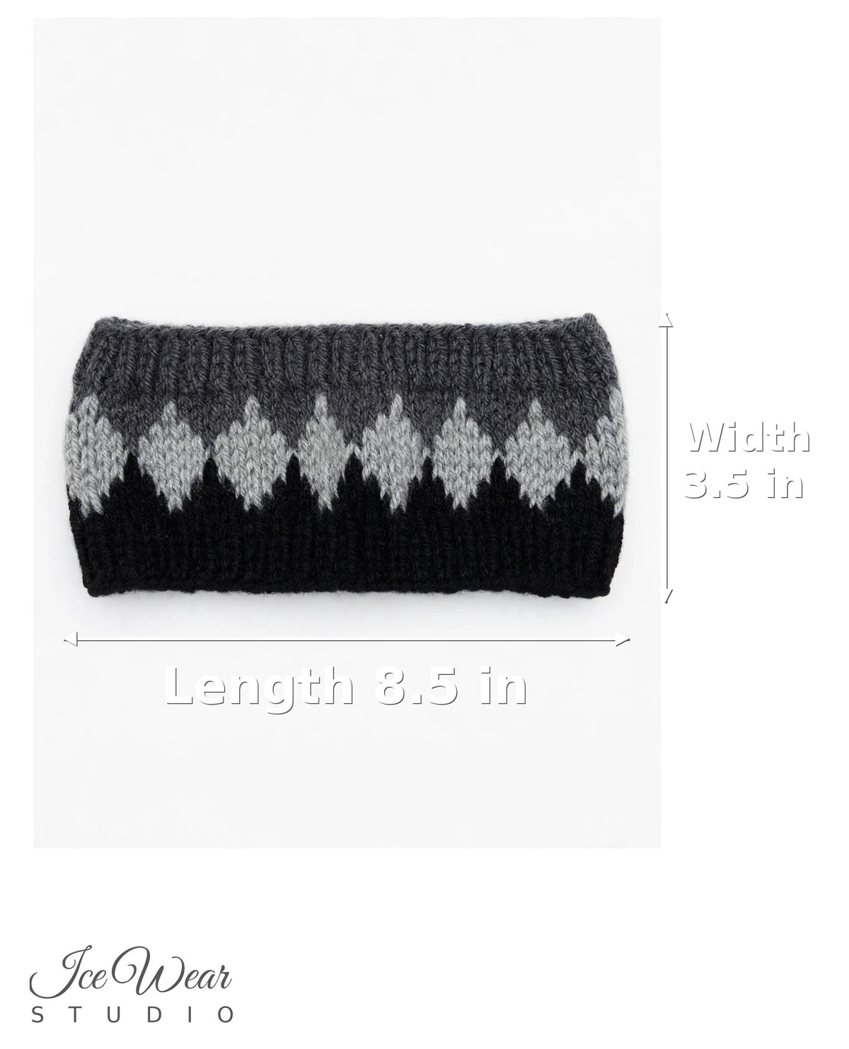 Gray Black Zigzag Headband