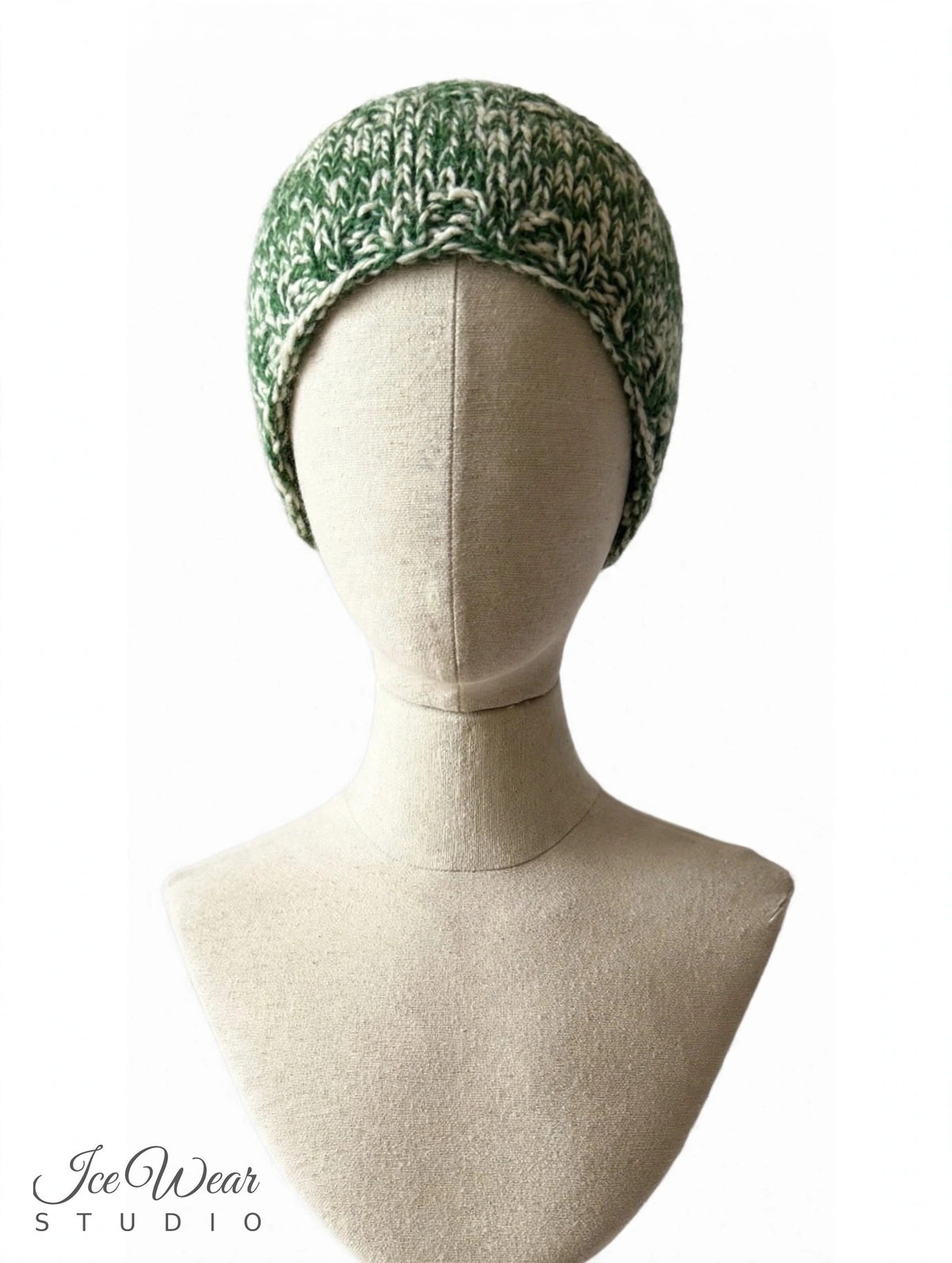 Green White Marled Headband