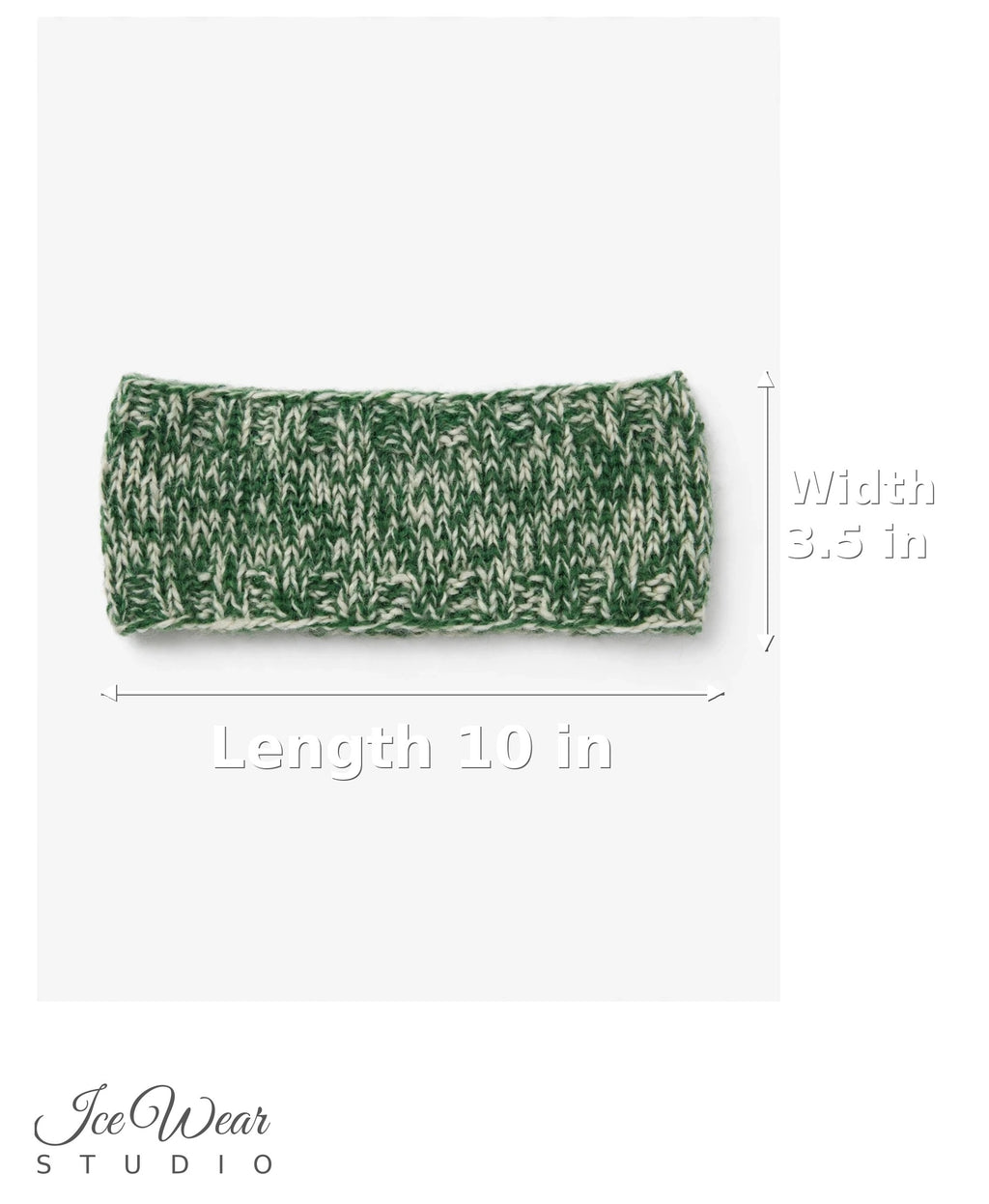 Green White Marled Headband