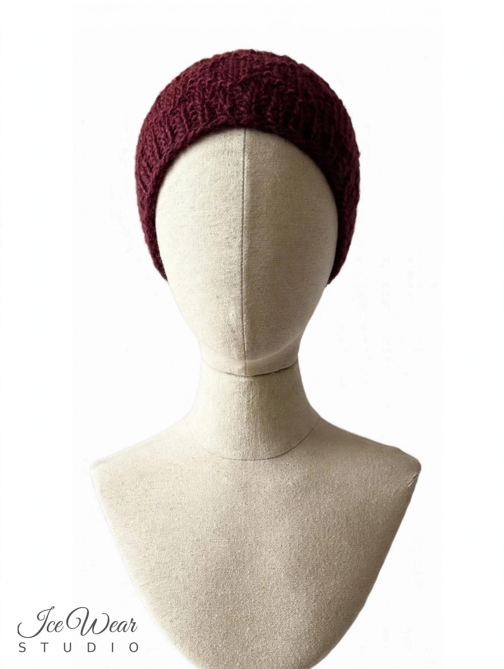 Burgundy Wool Headband