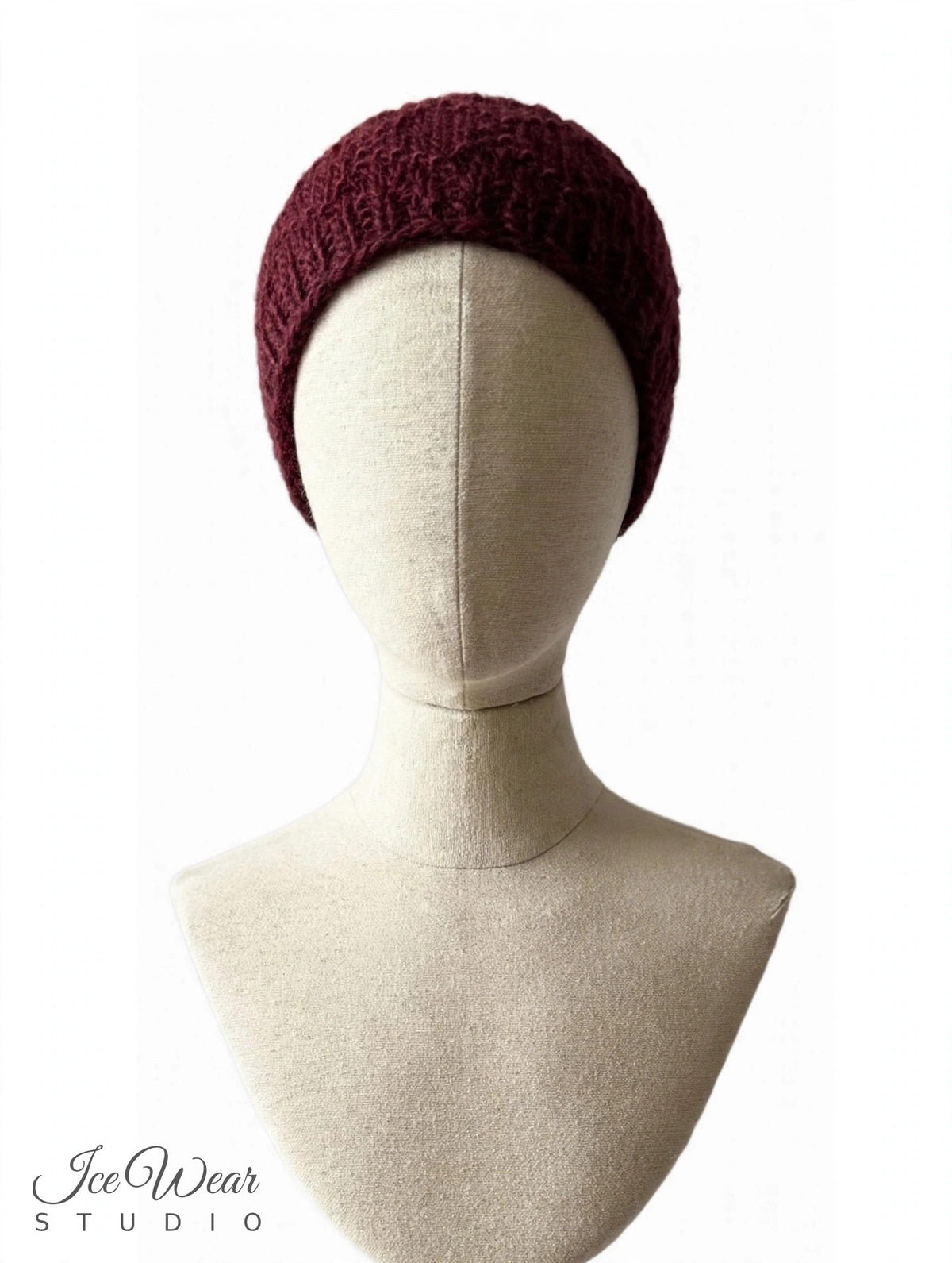 Burgundy Wool Headband