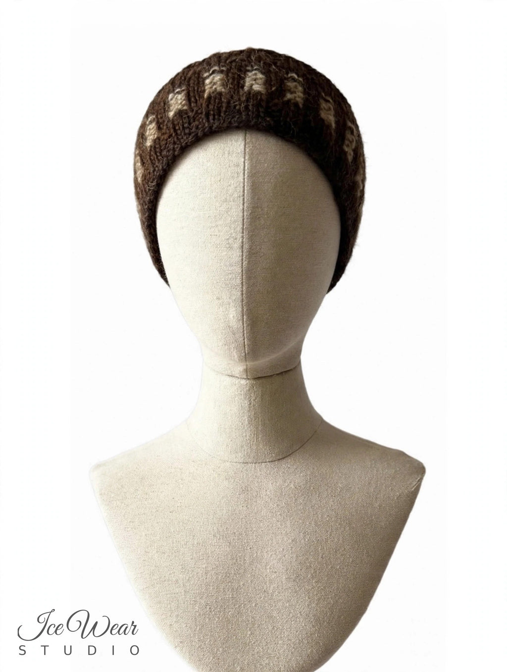 Dark Brown Tan Pattern Headband