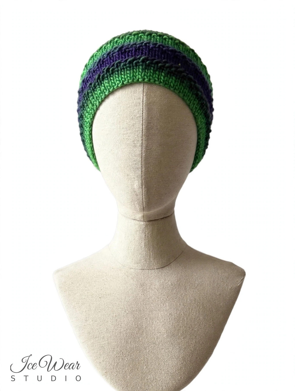 Green Purple Blue Striped Headband