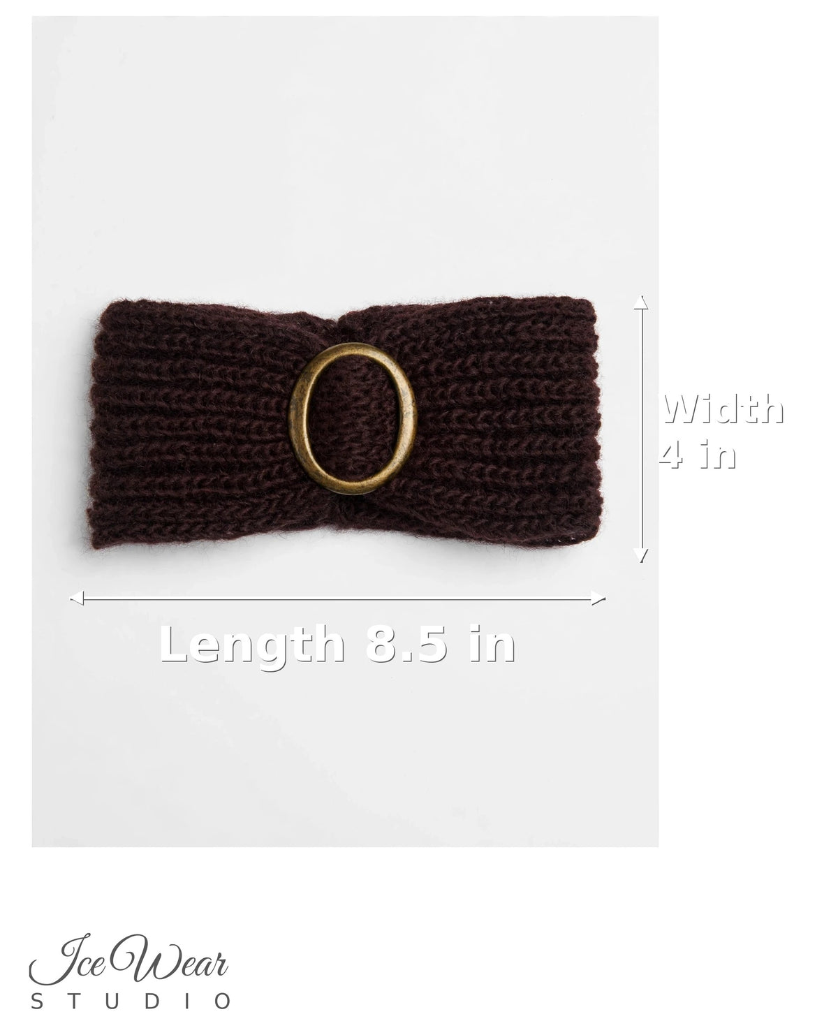 Dark Brown Buckle Headband