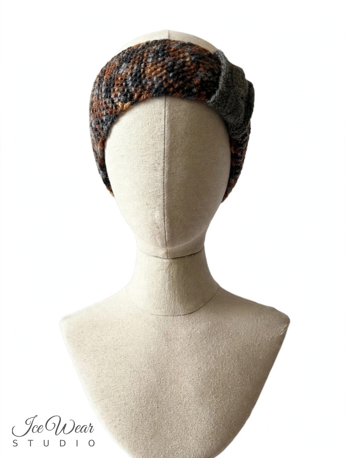 Brown Black Variegated Bow Headband