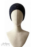 Dark Blue Tweed Ribbed Headband