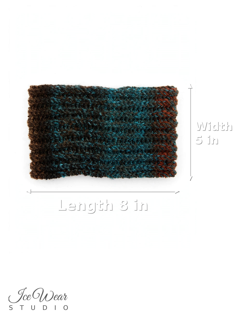 Dark Teal Brown Variegated Headband