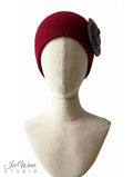 Burgundy Fabric Flower Headband