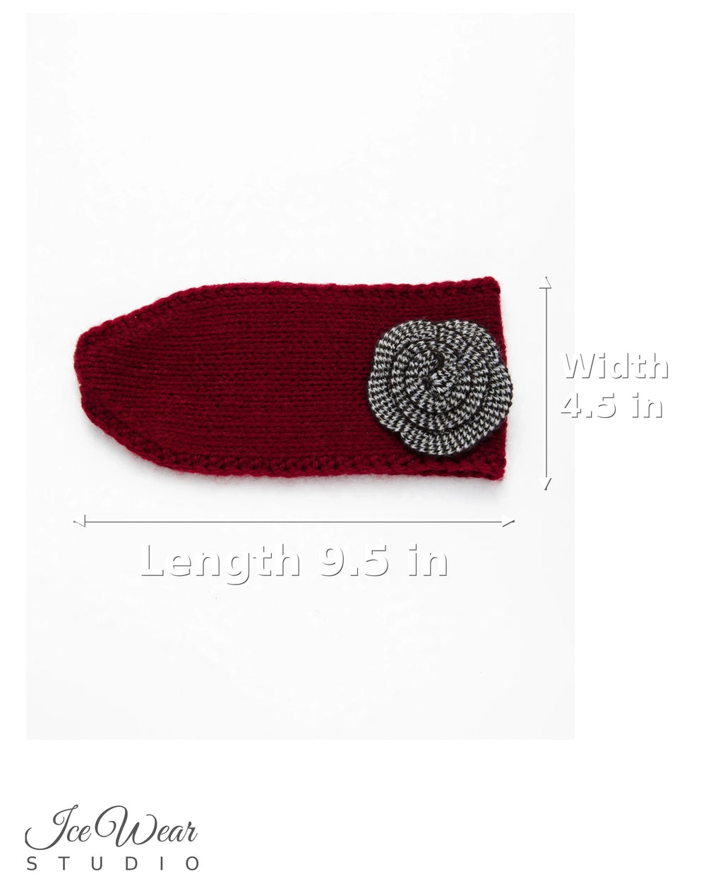 Burgundy Fabric Flower Headband