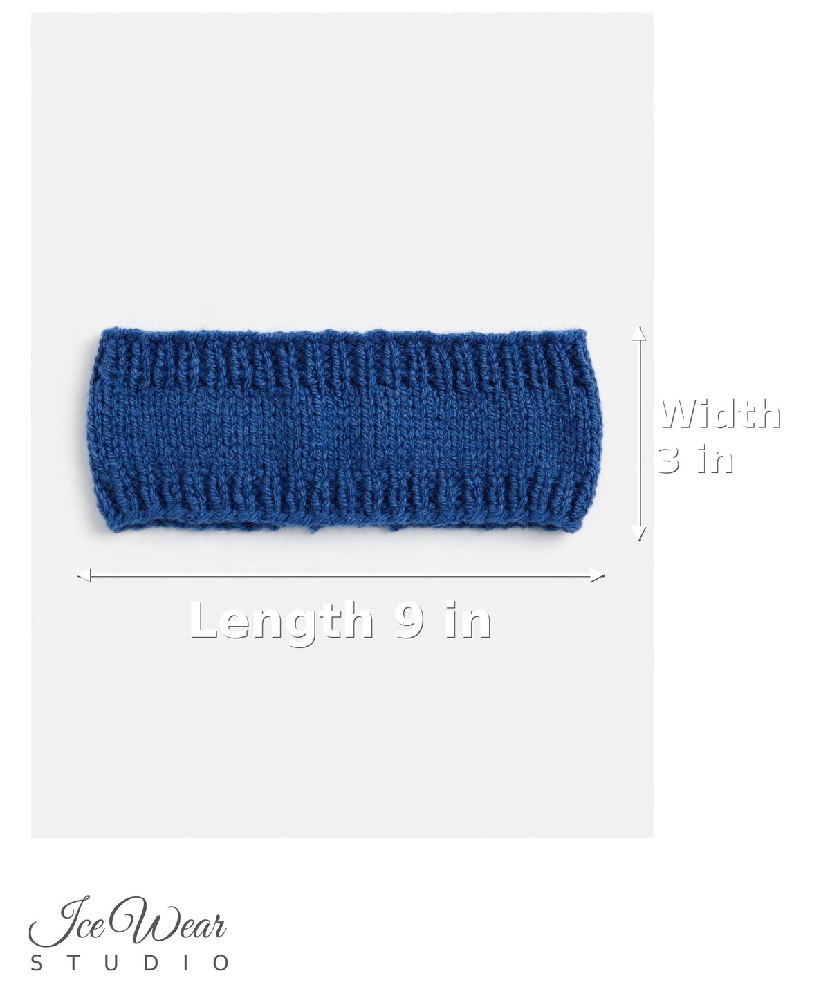 Blue Ribbed Headband