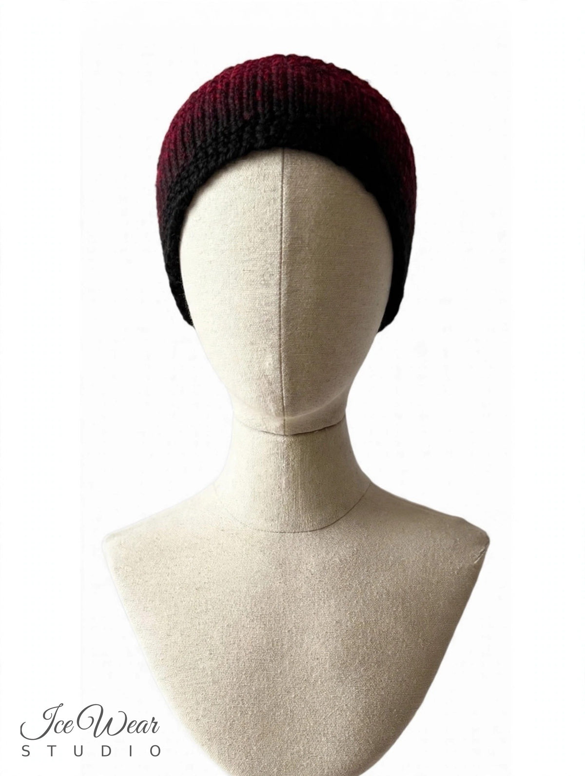 Dark Red Black Ombre Headband