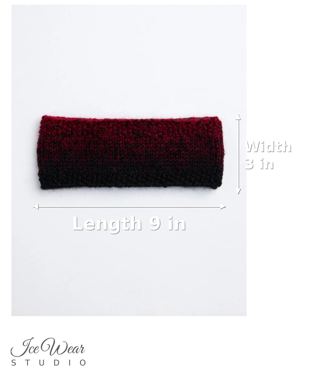 Dark Red Black Ombre Headband