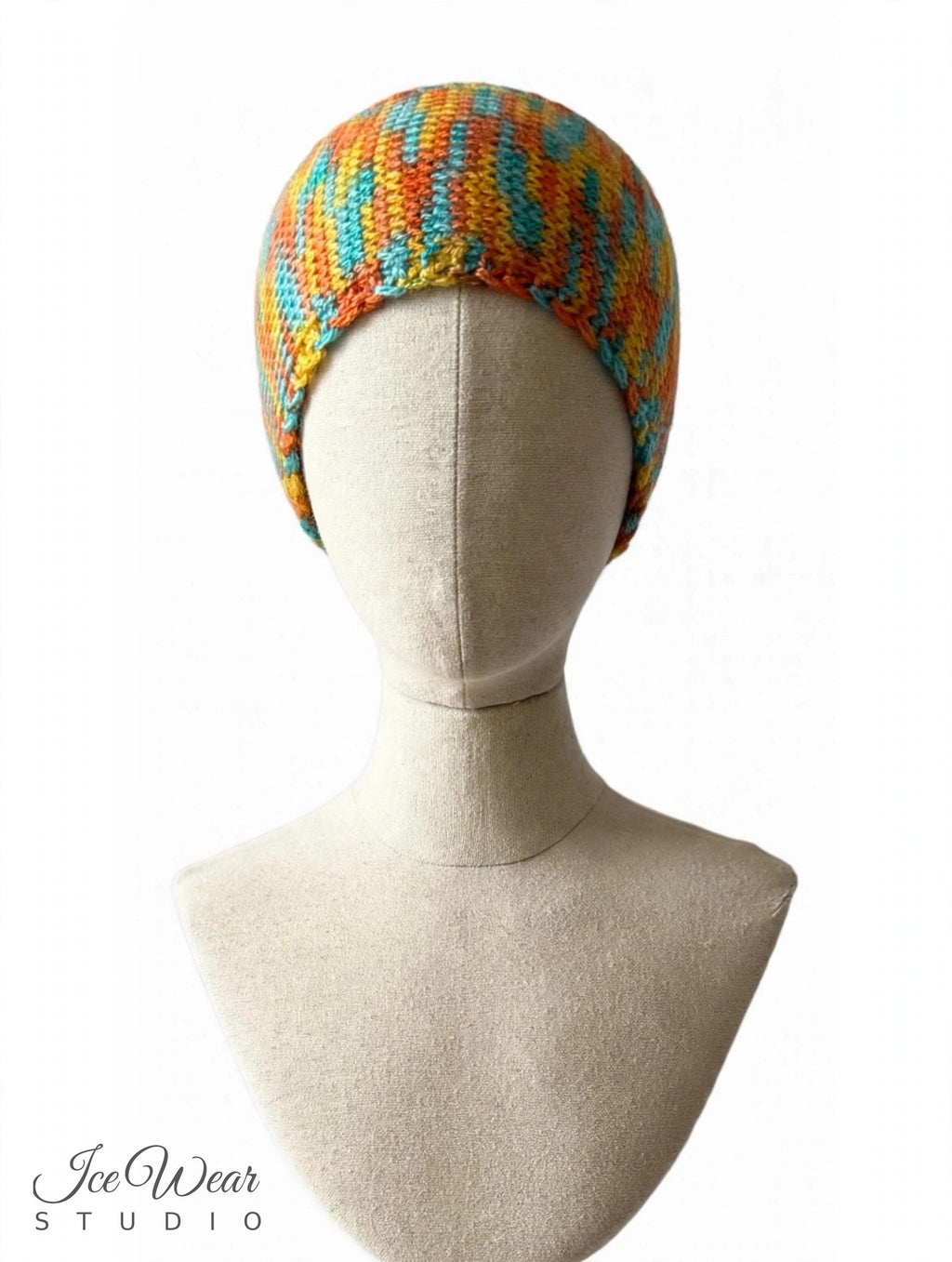 Multicolor Variegated Button Headband