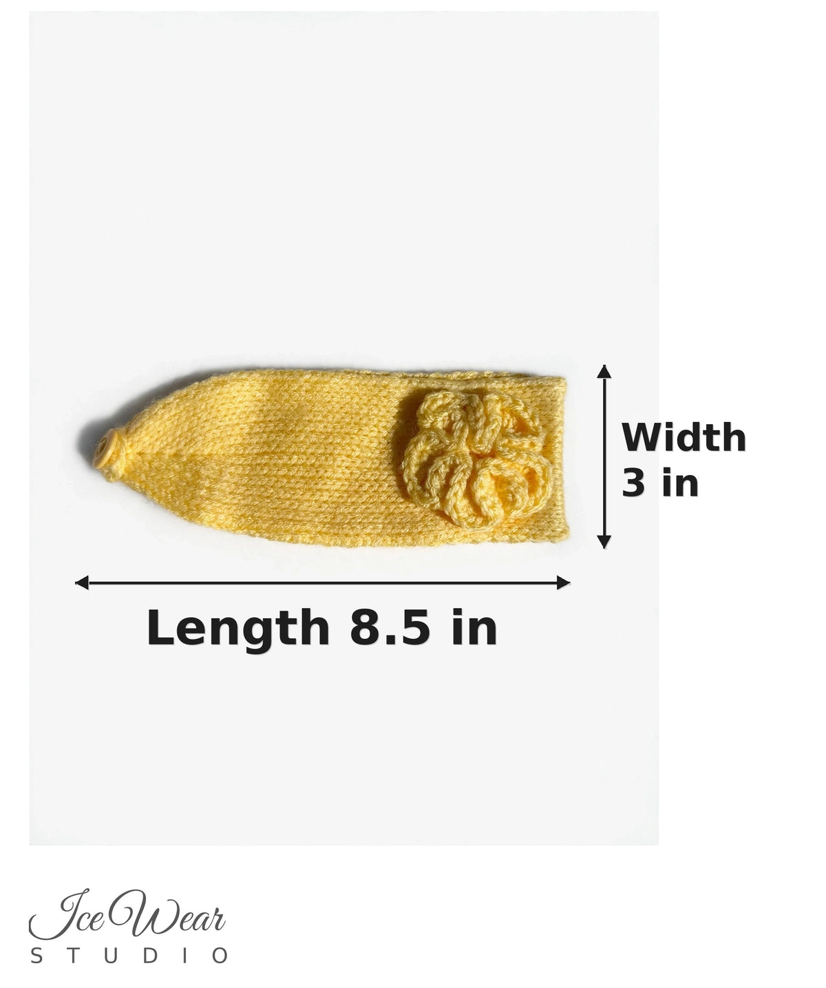 Yellow Crochet Flower Headband