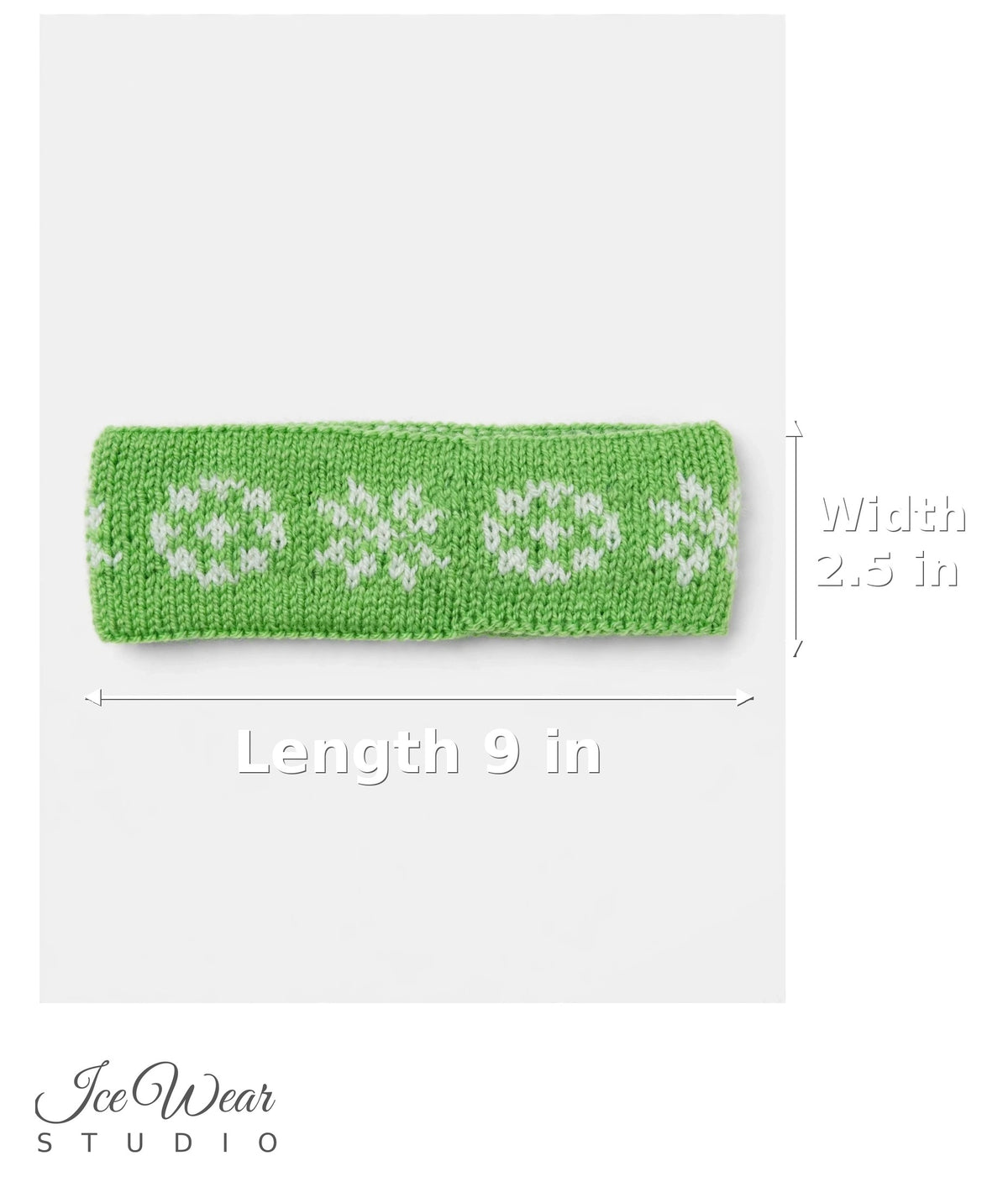 Green Icelandic Pattern Headband