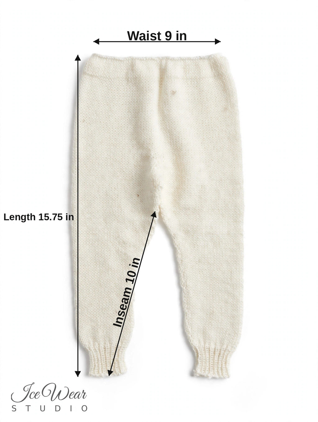 Hand-Knitted Baby Pants — Cream (3-6 Months)