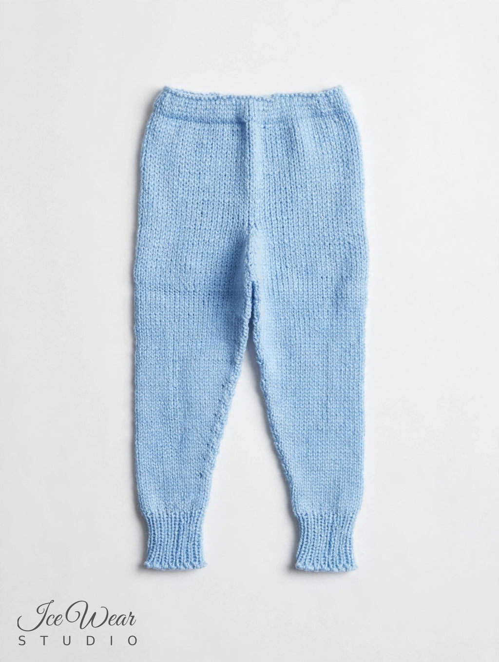 Hand-Knitted Baby Pants — Sky Blue