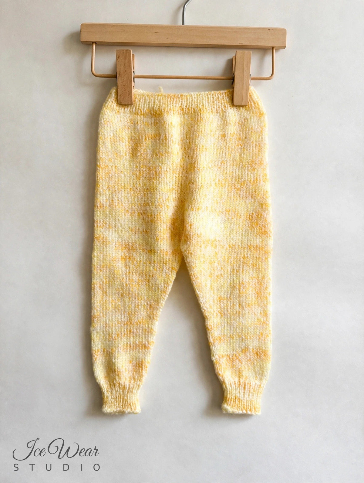 Hand-Knitted Baby Pants — Yellow Marl