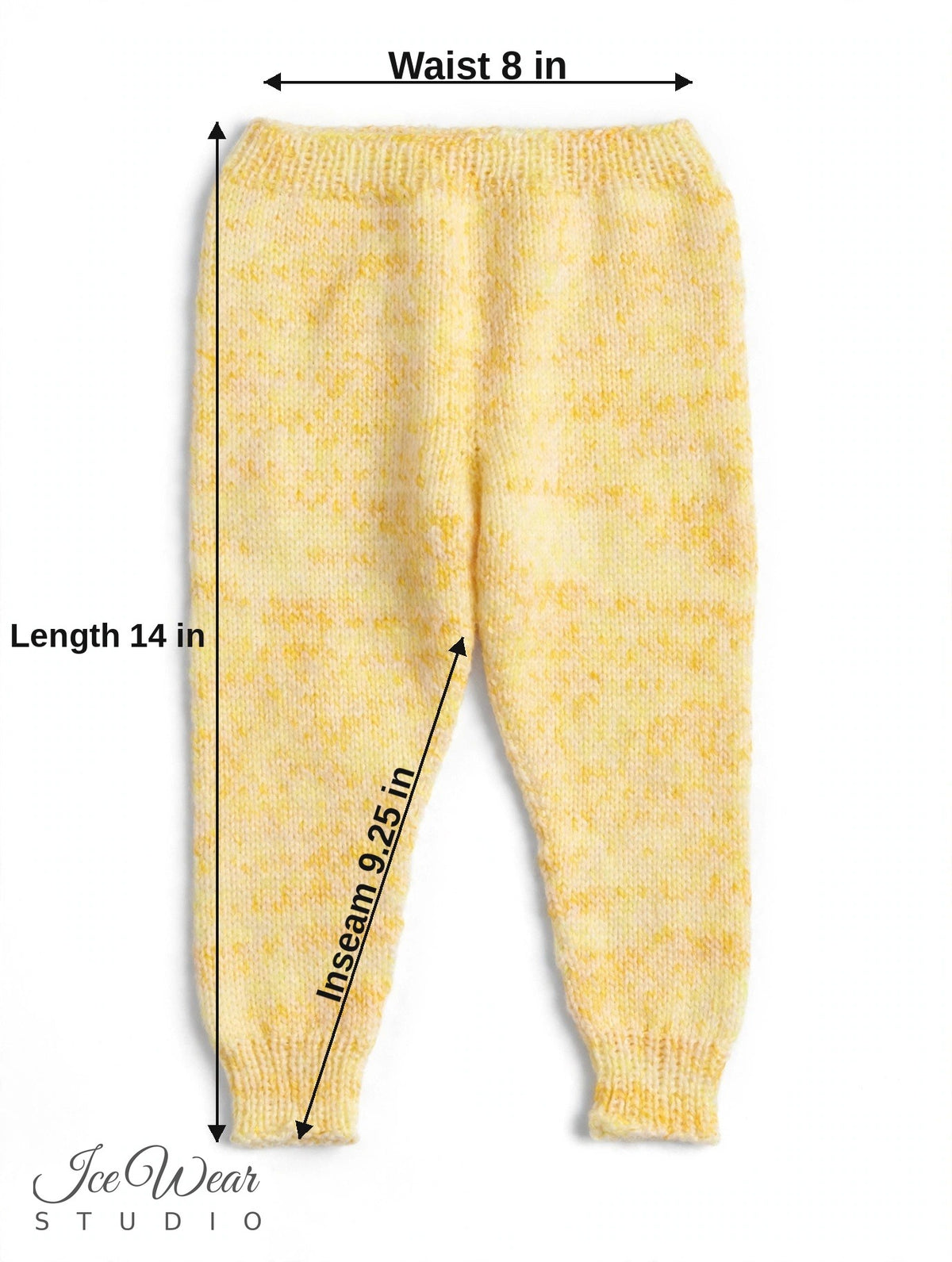 Hand-Knitted Baby Pants — Yellow Marl