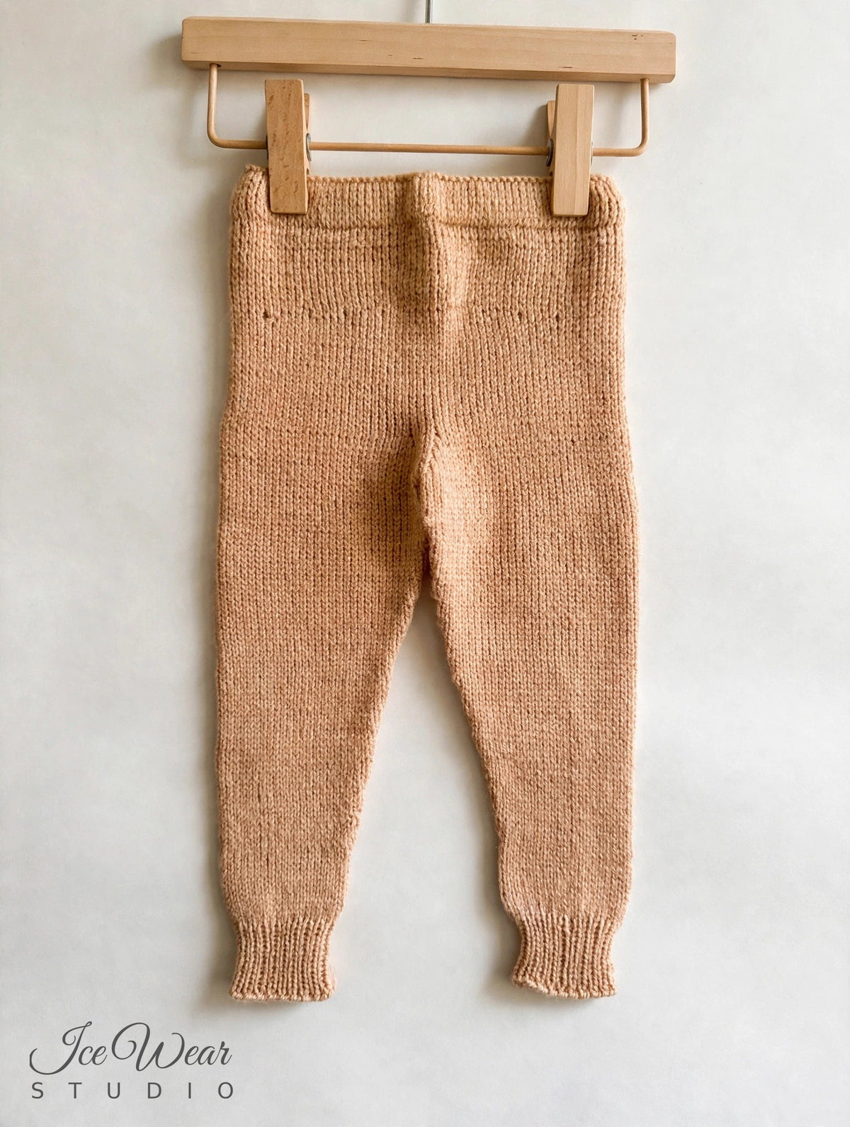 Hand-Knitted Baby Pants — Tan