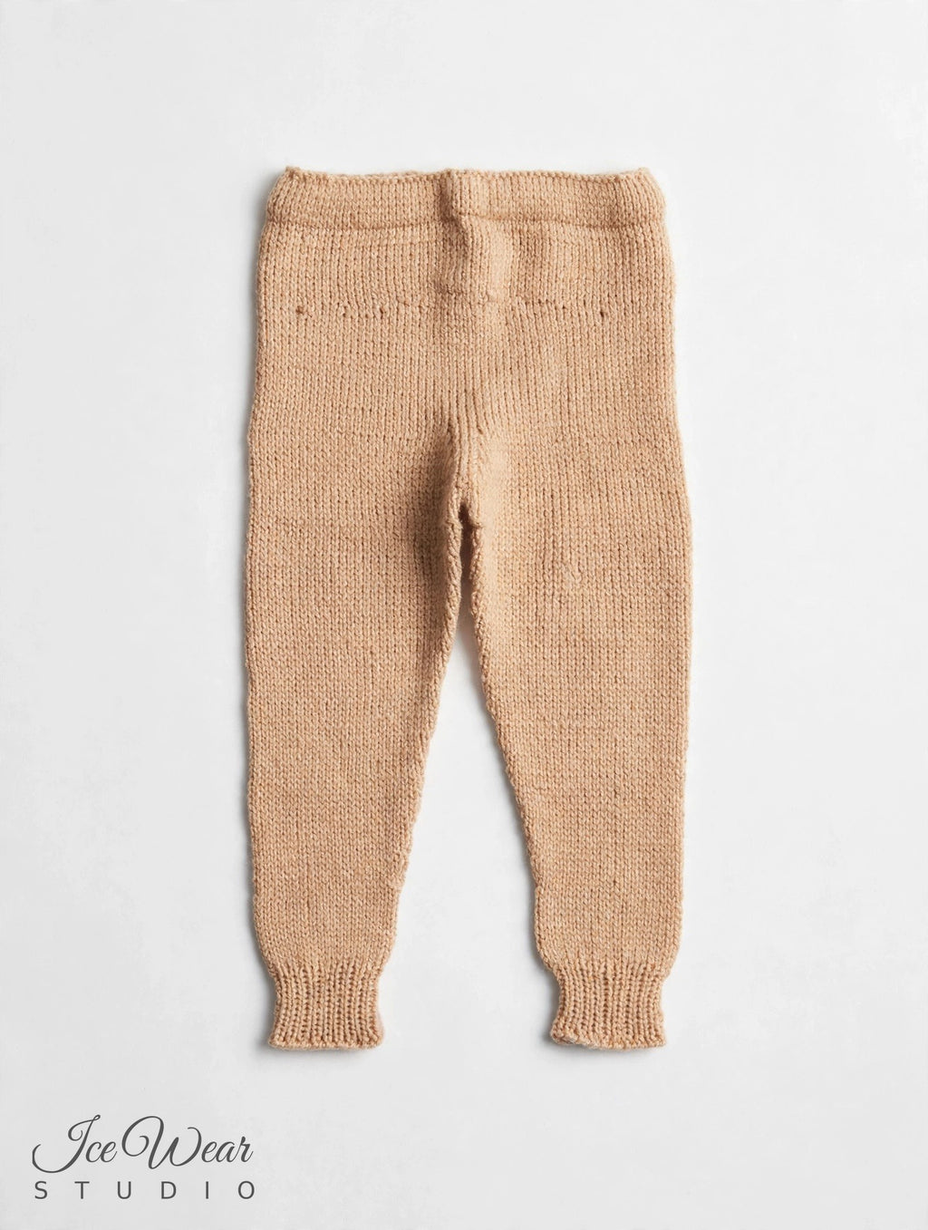 Hand-Knitted Baby Pants — Tan