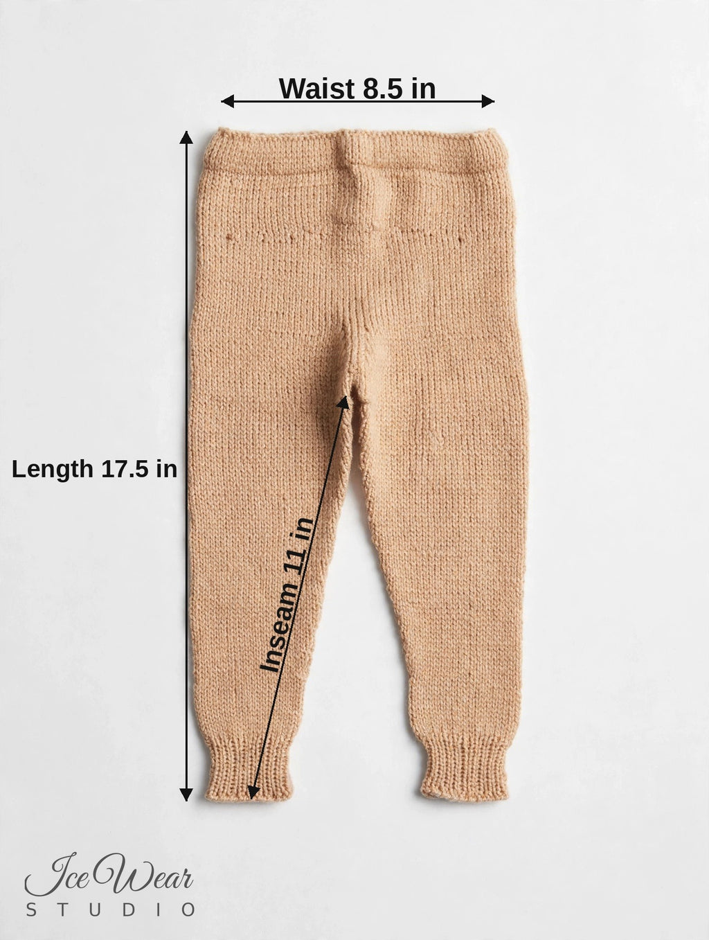 Hand-Knitted Baby Pants — Tan