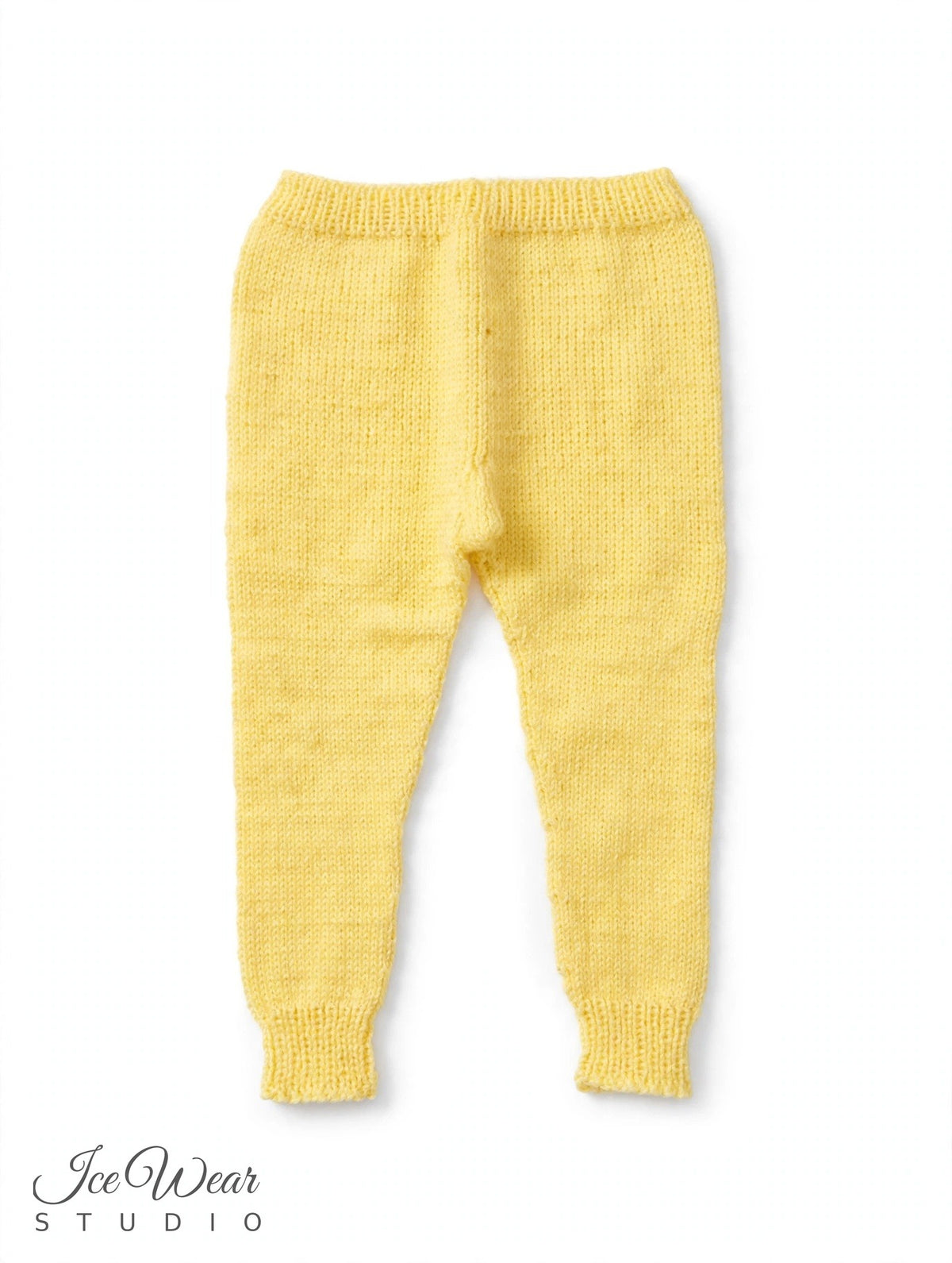 Hand-Knitted Baby Pants — Lemon Yellow