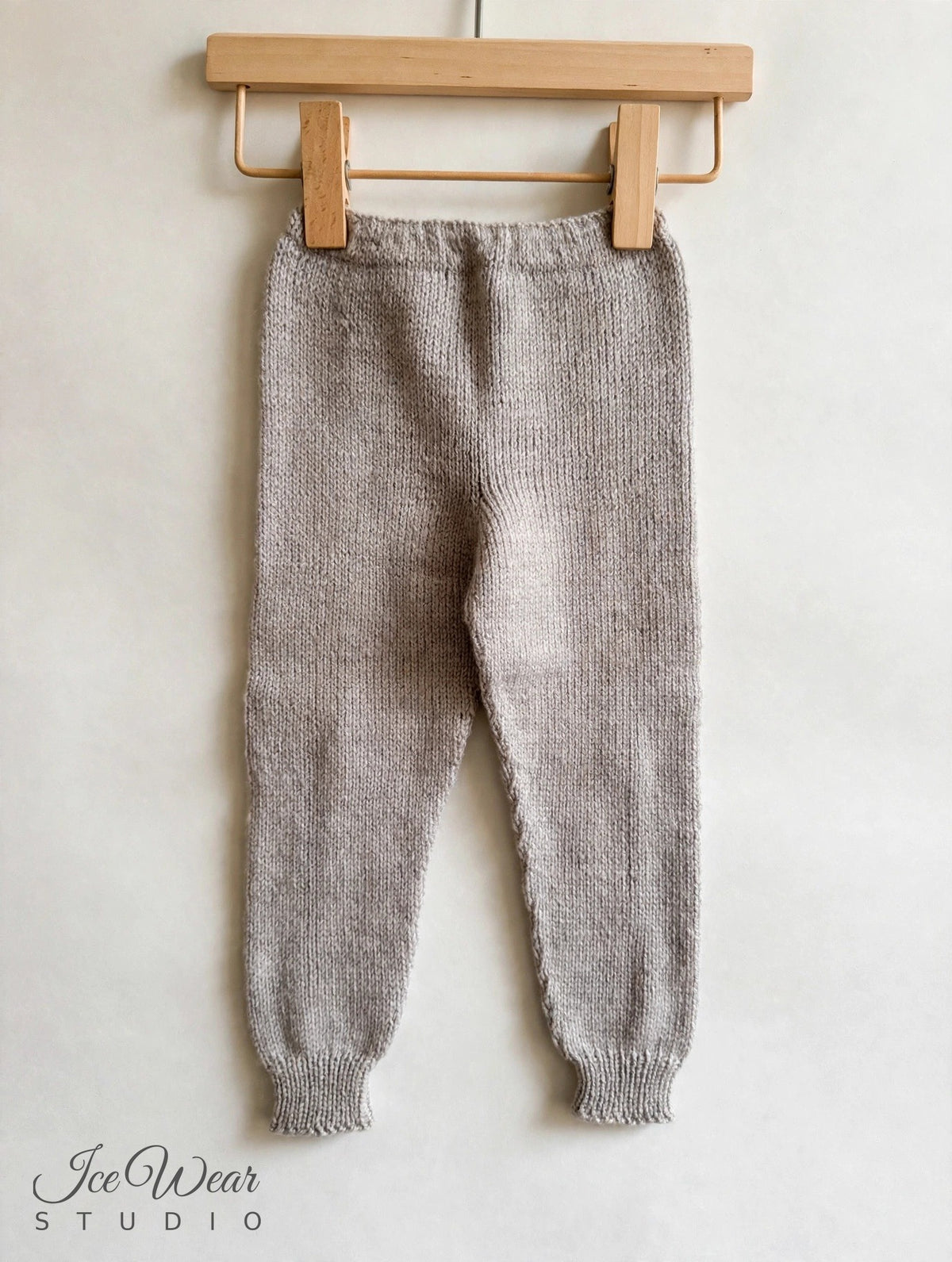 Hand-Knitted Baby Pants — Gray