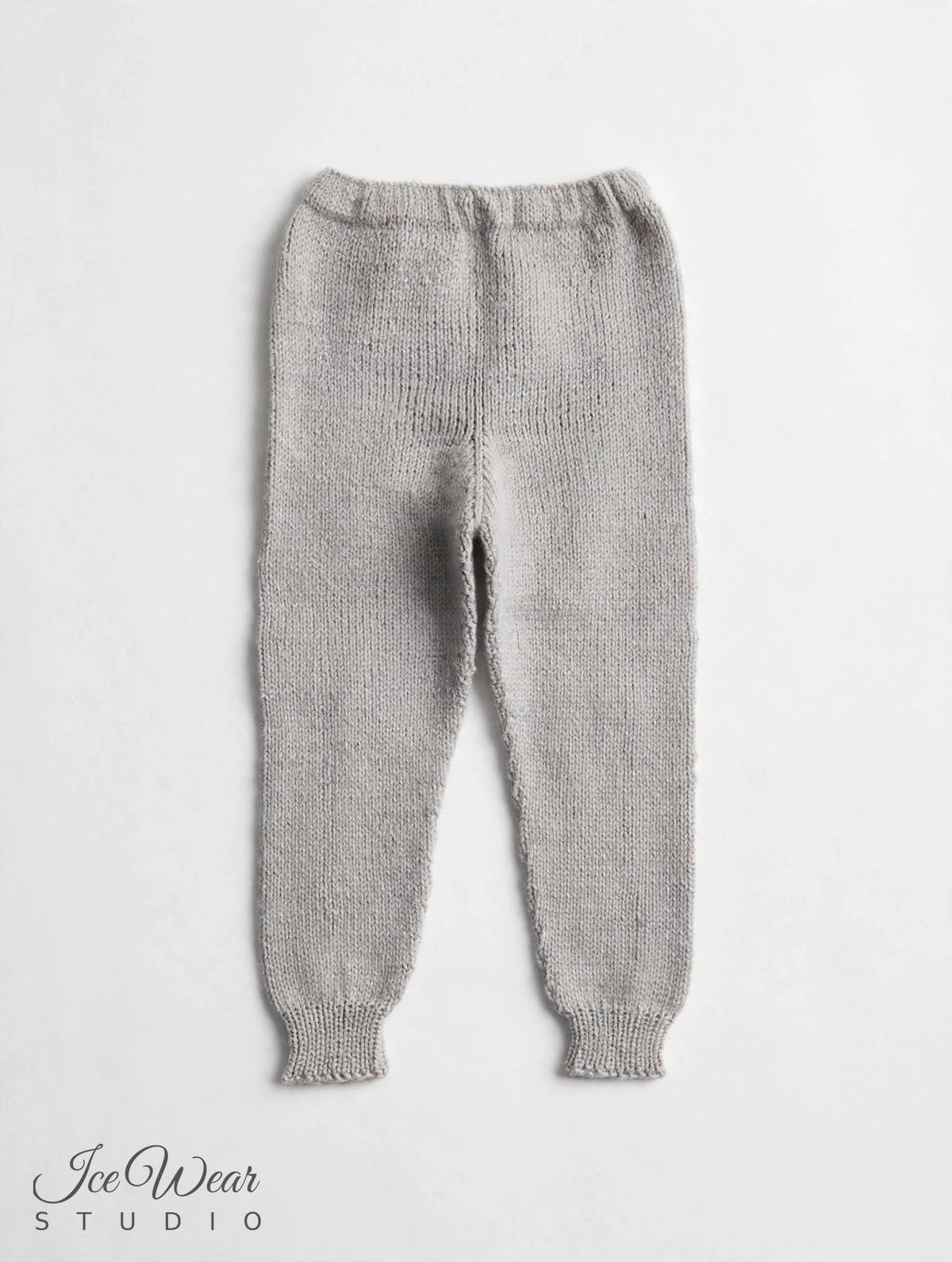 Hand-Knitted Baby Pants — Gray
