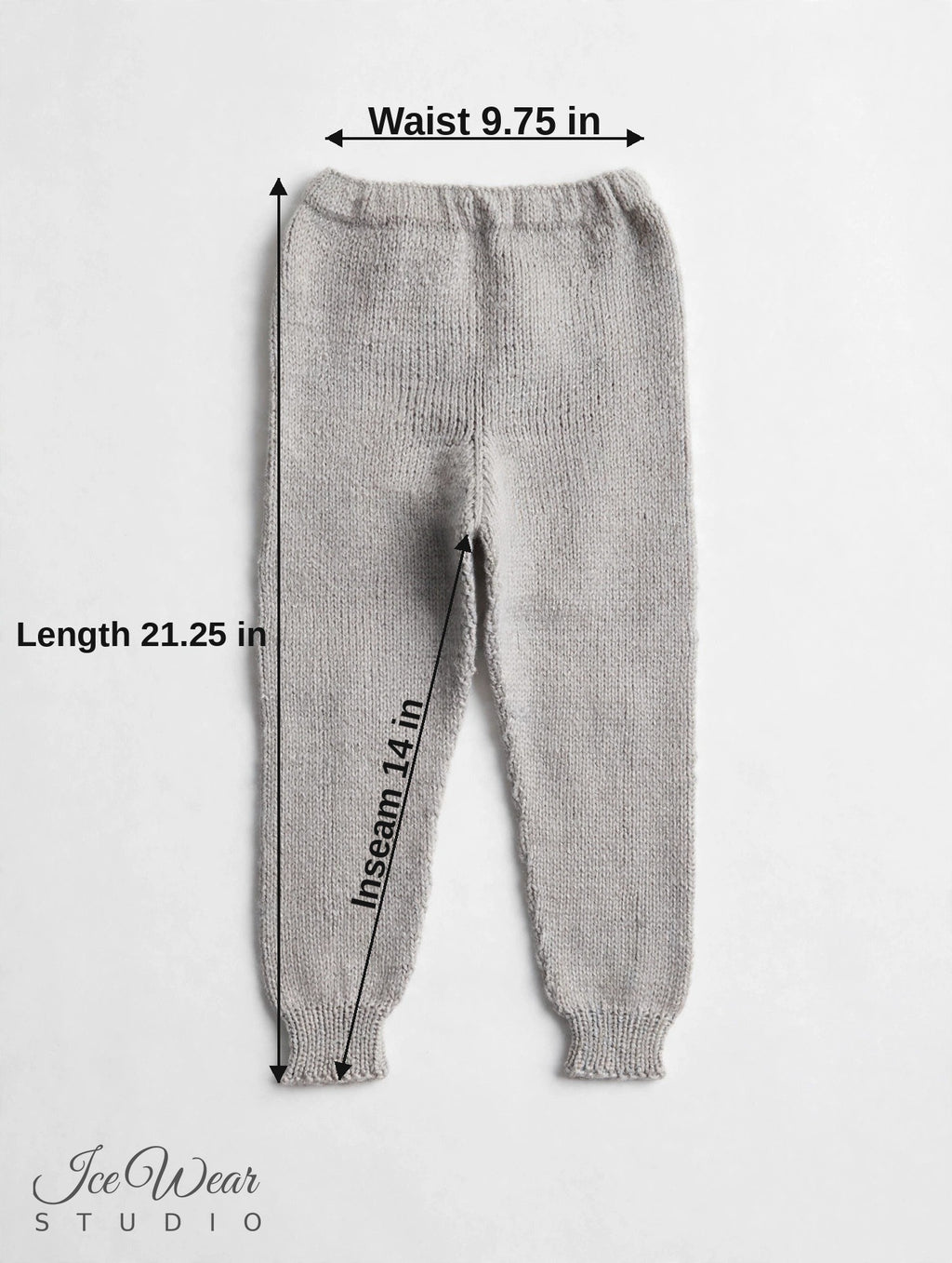 Hand-Knitted Baby Pants — Gray