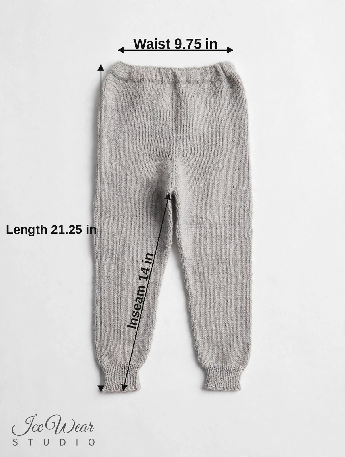 Hand-Knitted Baby Pants — Gray