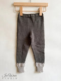 Hand-Knitted Baby Pants — Charcoal Gray