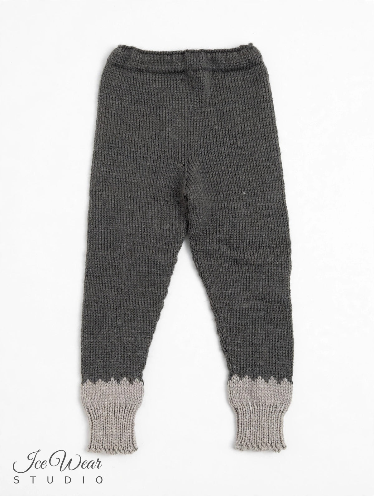Hand-Knitted Baby Pants — Charcoal Gray