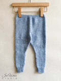 Hand-Knitted Baby Pants — Sparkle Light Blue