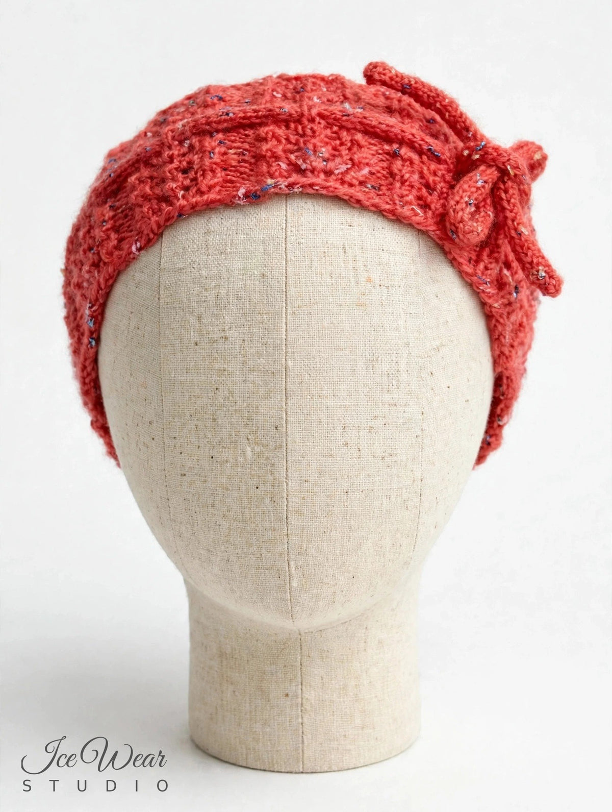 Kids Coral Tweed Tie Headband