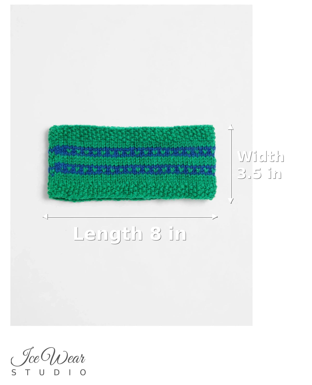 Kids Green Blue Striped Headband
