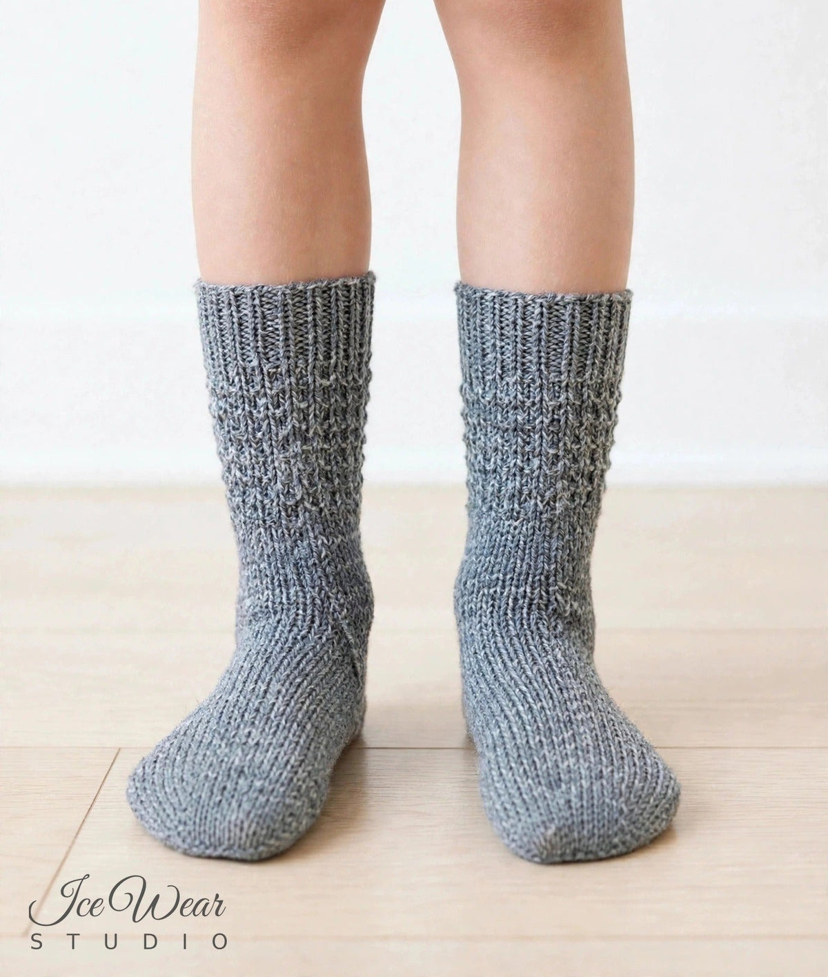 Kids' Heather Gray Knit Socks