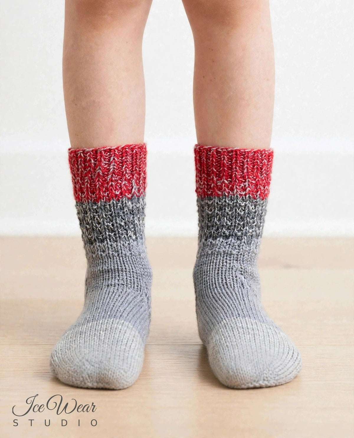 Kids' Light Gray Knit Socks
