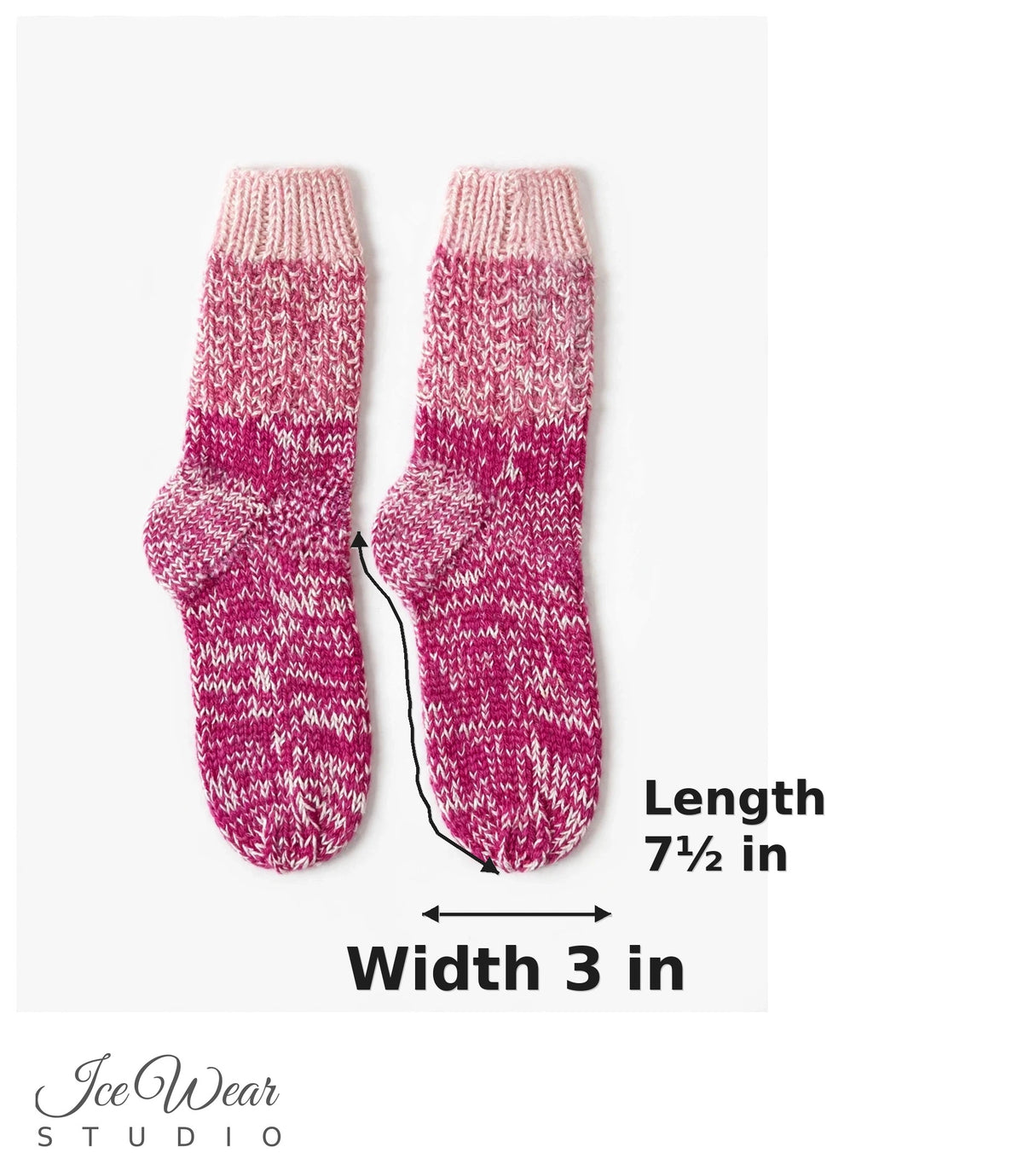 Kids' Pink and Magenta Marled Knit Socks