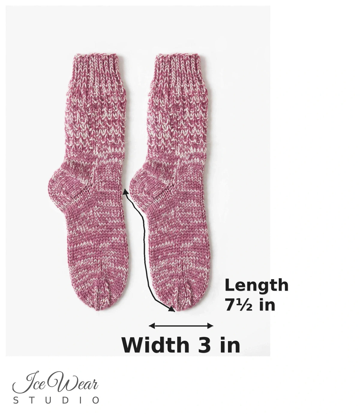 Kids' Dusty Rose Marled Knit Socks