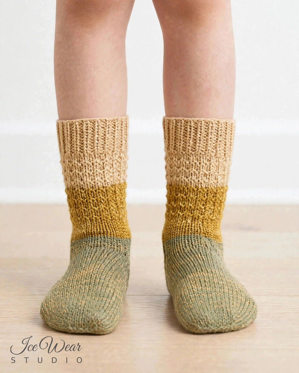 Kids' Sage Olive Marled Knit Socks
