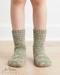 Kids' Sage Green Marled Knit Socks