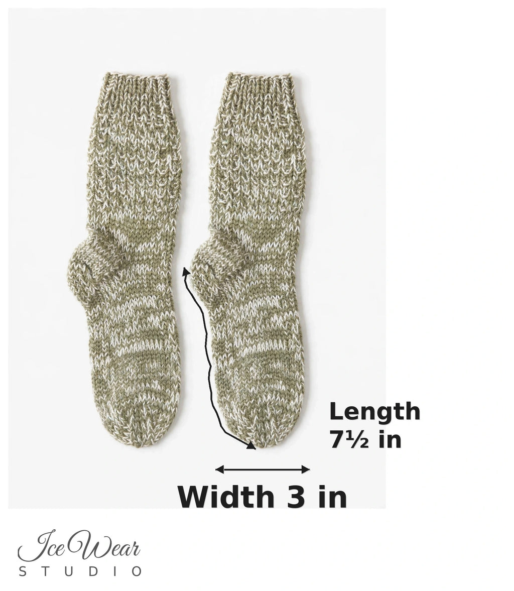 Kids' Sage Green Marled Knit Socks