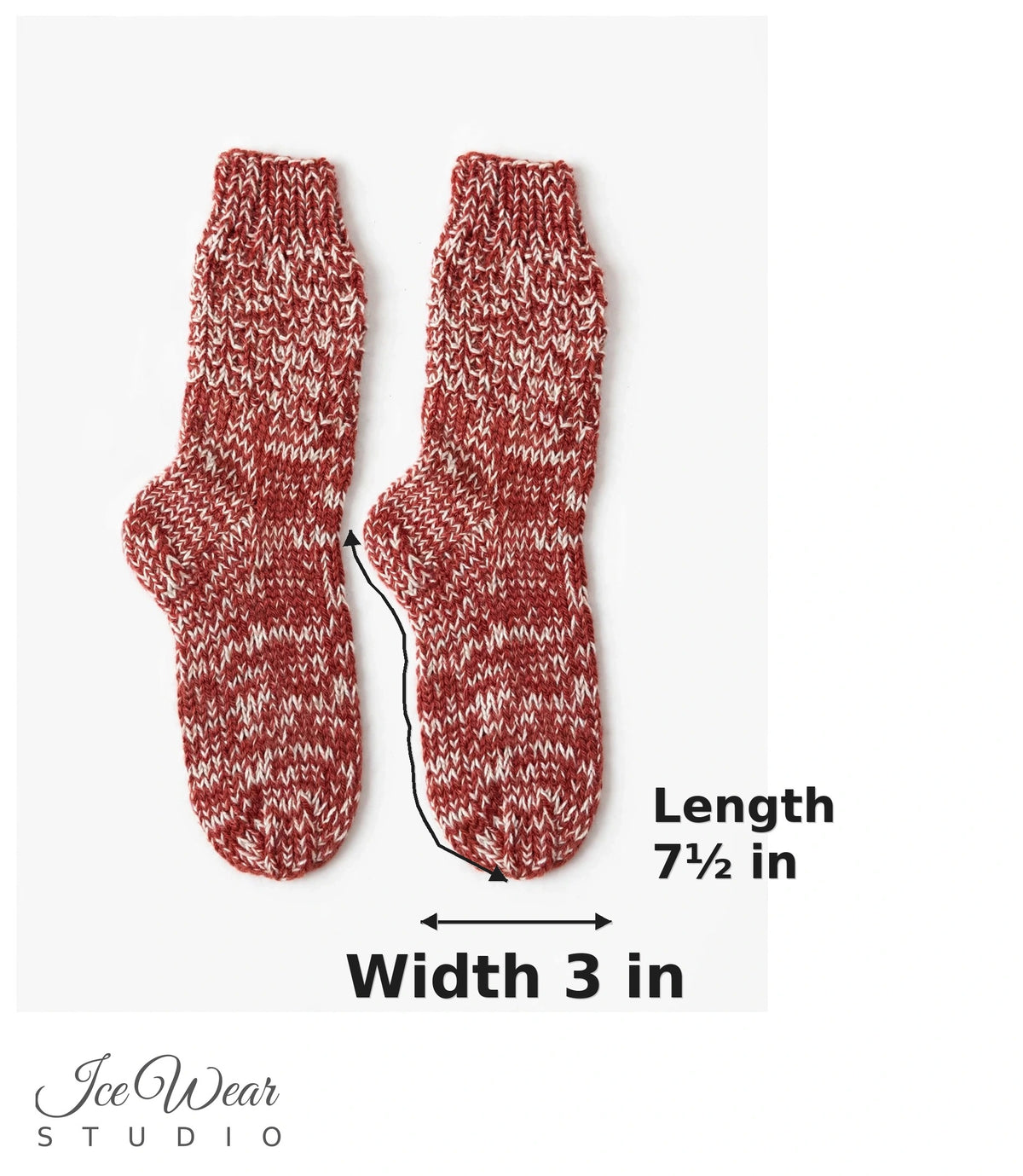 Kids' Rust Red Marled Knit Socks