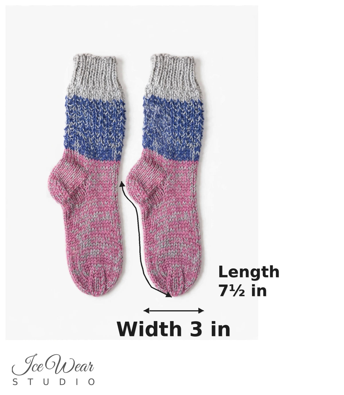 Kids' Pink and Gray Marled Knit Socks